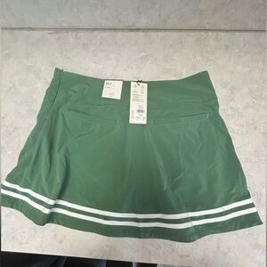NWT Green Golf/Tennis Skort with White Stripes Size 10